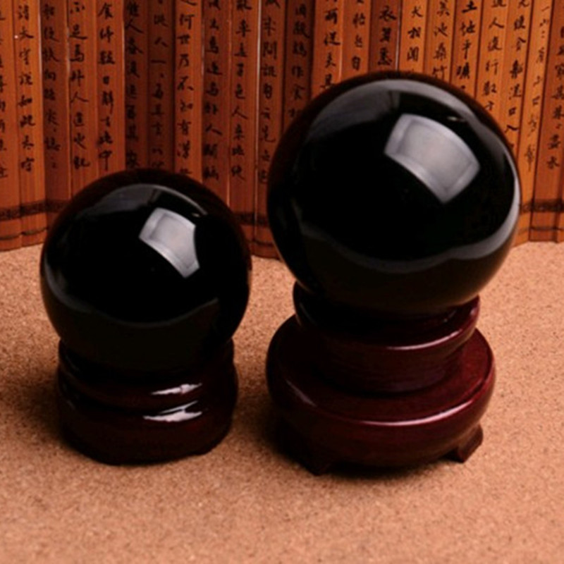 Nature's Art — Raw Black Obsidian Sphere