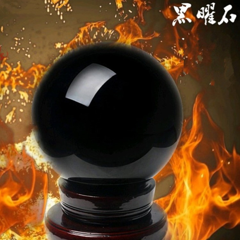 Nature's Art — Raw Black Obsidian Sphere