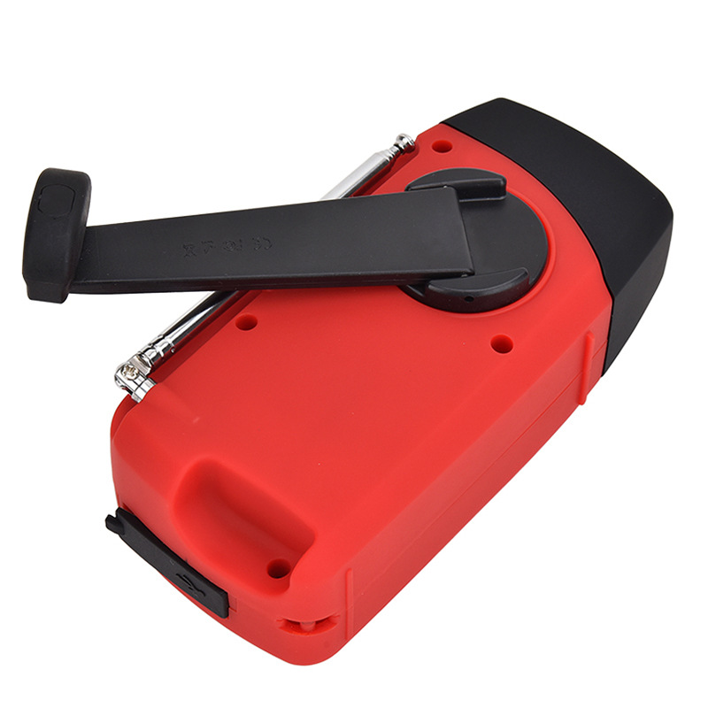 厂家批发 LED灯太阳能手摇发电报警防灾应急指针海外版收音机