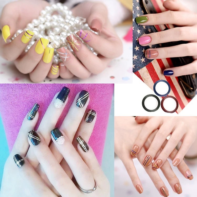 美甲金银线30色金属线带背胶美甲饰品10色30色美甲套装