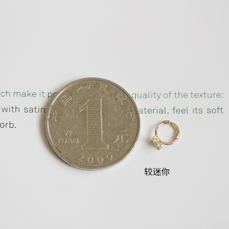 【100292】9K金 四叶小花耳扣