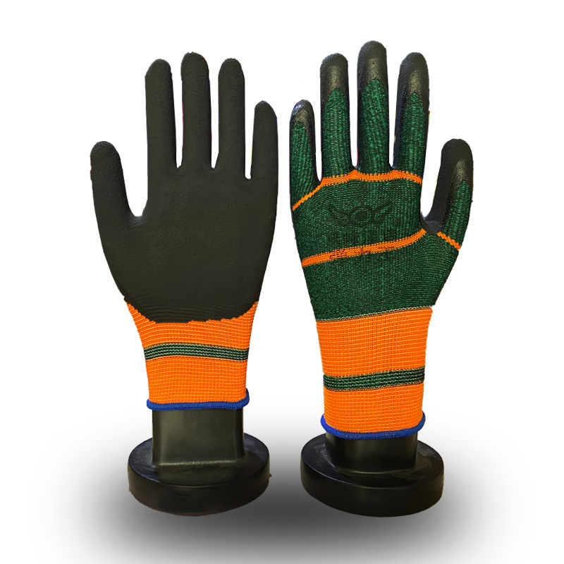 双峰泽瑞劳保手套耐磨防滑丁青浸挂胶乳胶工业弹力王发泡防护手套