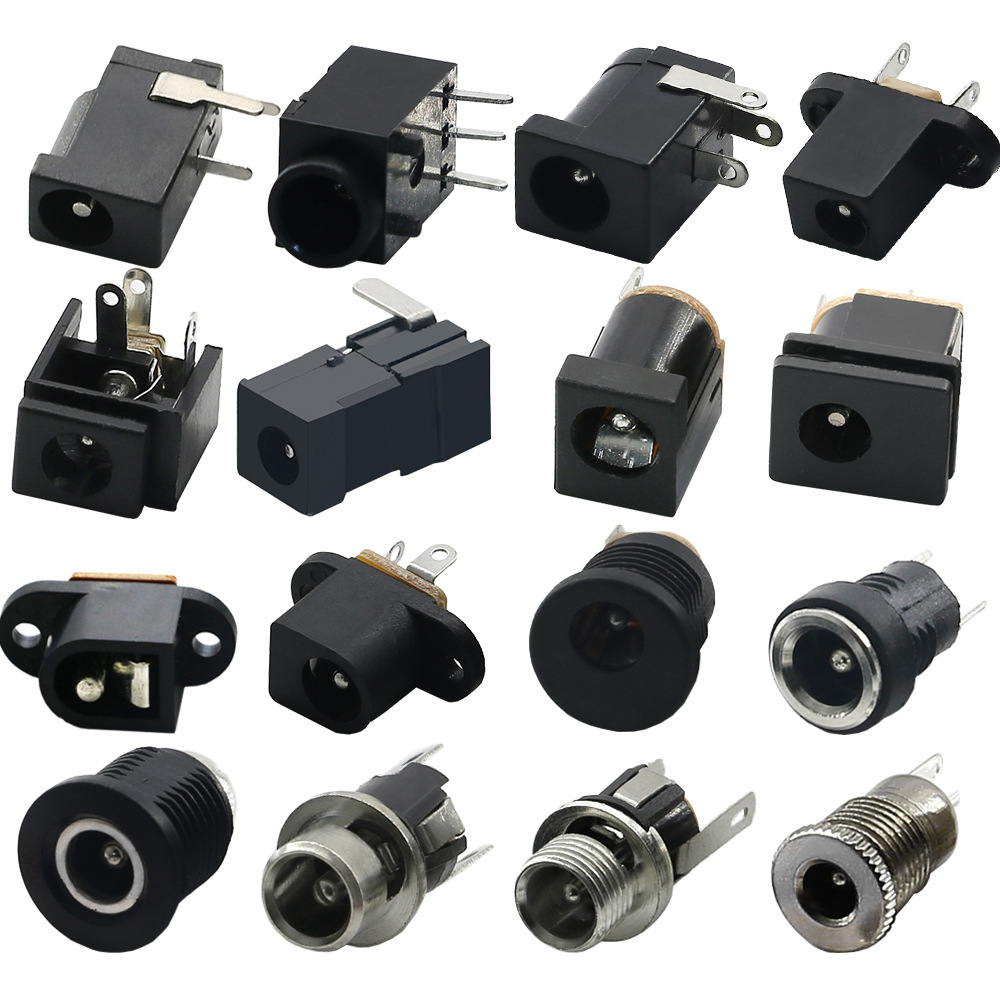 厂家销防水电源dc插座金属母座 5521耐温大电流dc022圆形充电口座