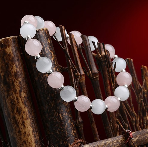 Nature's Art — Raw Rose Quartz Bracelet