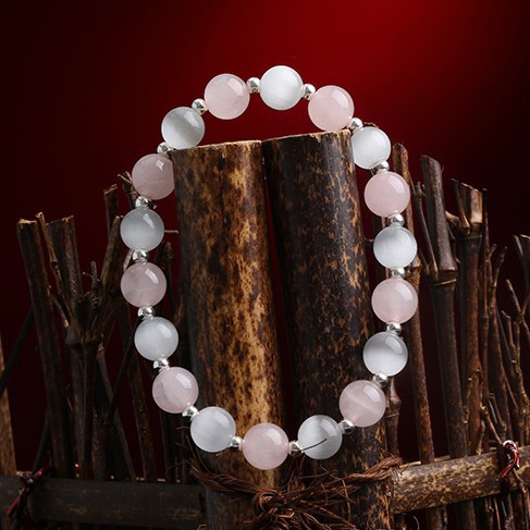 Nature's Art — Raw Rose Quartz Bracelet