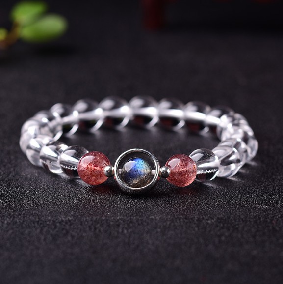 Nature's Art — Raw Rose Quartz Bracelet