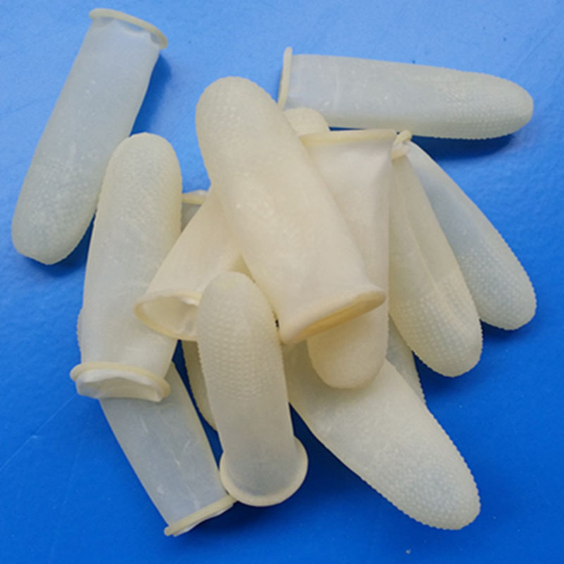 曼隆白色麻点防滑乳胶手指套教师点钞翻页印刷加厚耐麿橡胶指头套