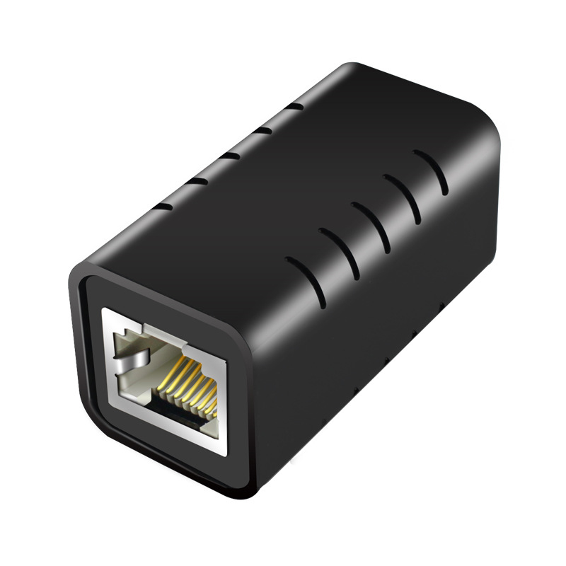 无损网络网线延长器防雷直通头网速百兆千兆对接头水晶头非屏蔽