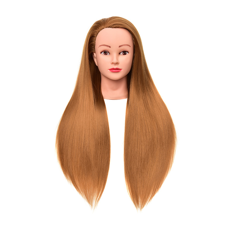 假发教习头模仿真发公仔头美发模特头假人头模型编发盘发化妆造型