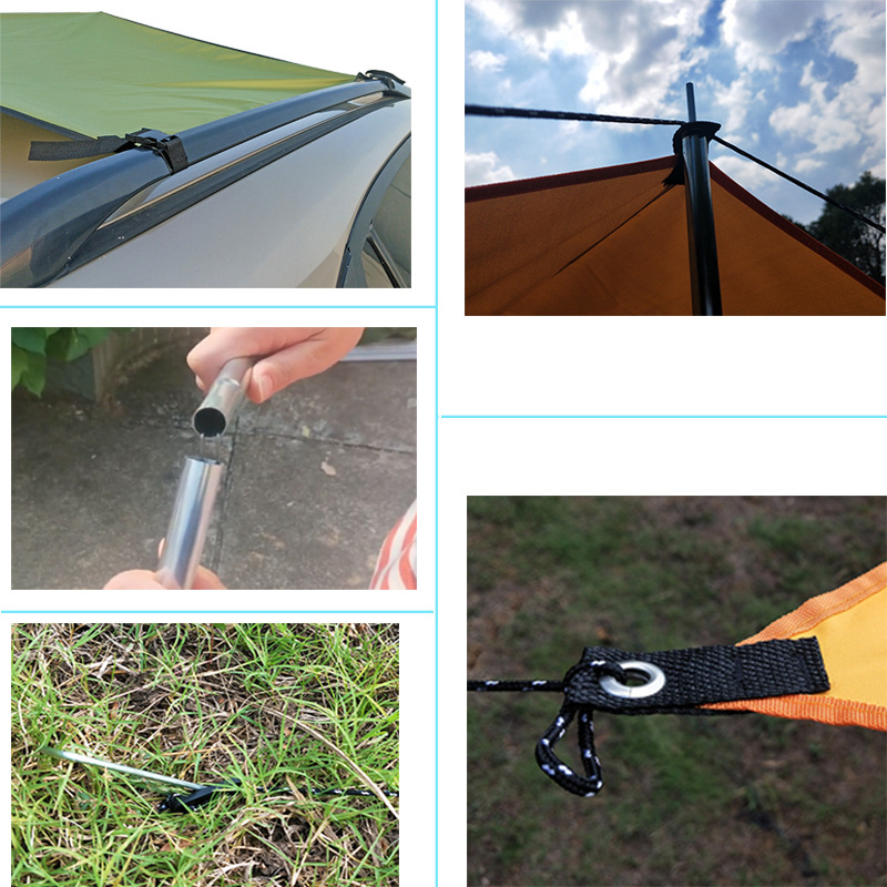 厂家直供车载遮阳棚侧边凉棚户外野营车尾帐suv车边帐篷侧帐天幕