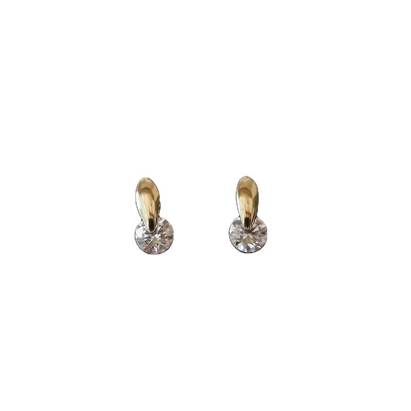 9K gold leaf teardrop ear studs