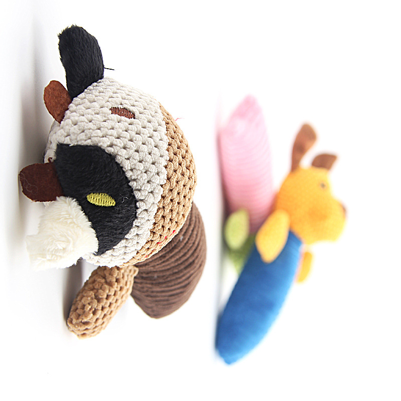 厂家直销 玉米绒木偶宠物耐咬发声玩具 狗狗毛绒玩具批发