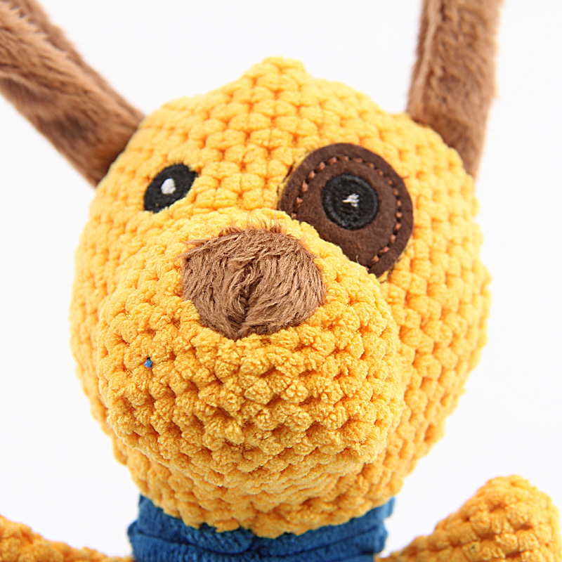 厂家直销 玉米绒木偶宠物耐咬发声玩具 狗狗毛绒玩具批发