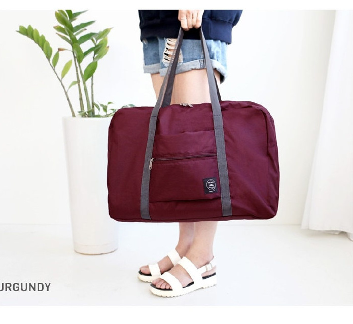 现货批发 韩版差旅防水尼龙折叠式旅行收纳包 衣服整理袋购物袋