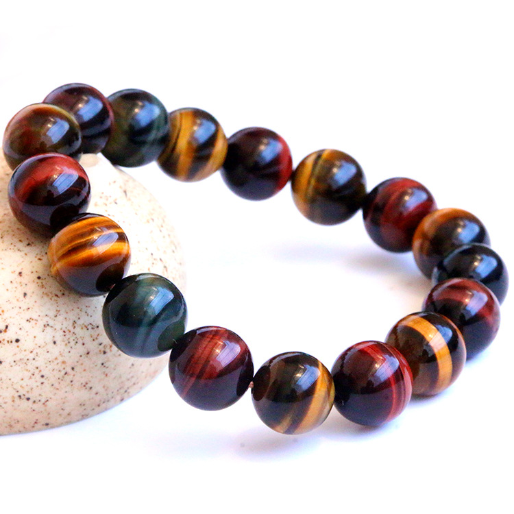 Cat's Eye Round Bead Tiger's Eye Bracelet
