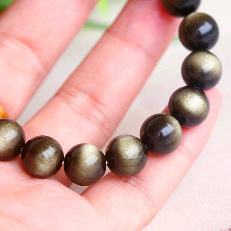 Gold Obsidian Bracelet