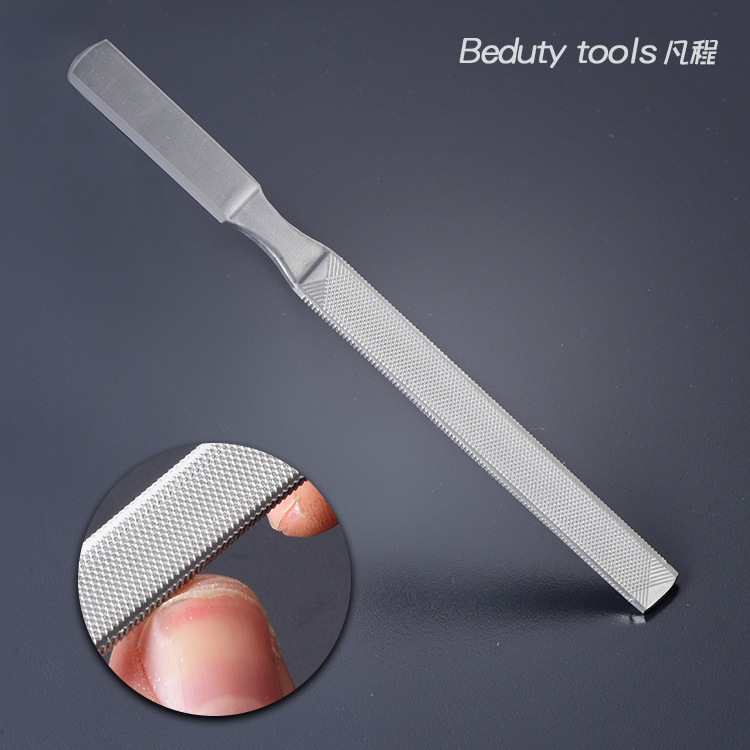 现货四面灰指甲锉刀不锈钢双面锉灰指甲打磨条搓条美甲挫条批发