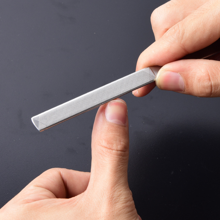 现货四面灰指甲锉刀不锈钢双面锉灰指甲打磨条搓条美甲挫条批发