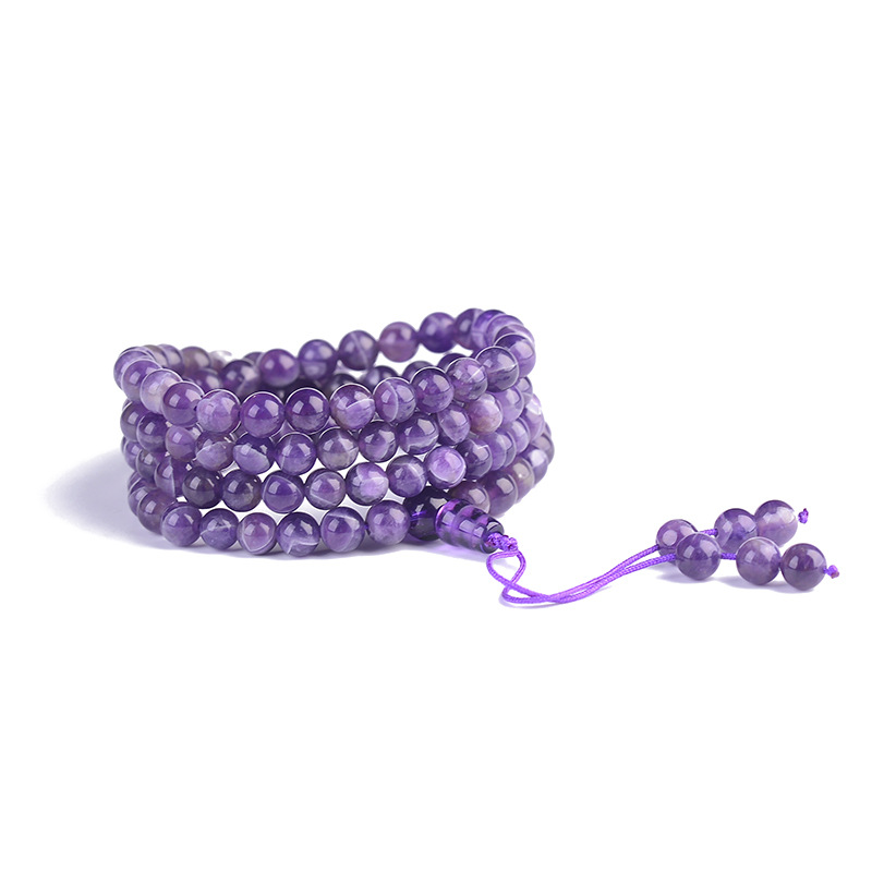 Sacred Pulse — Amethyst Mala Prayer Bracelet
