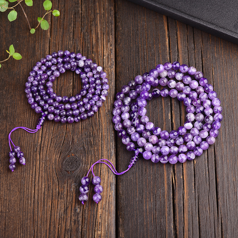 Sacred Pulse — Amethyst Mala Prayer Bracelet