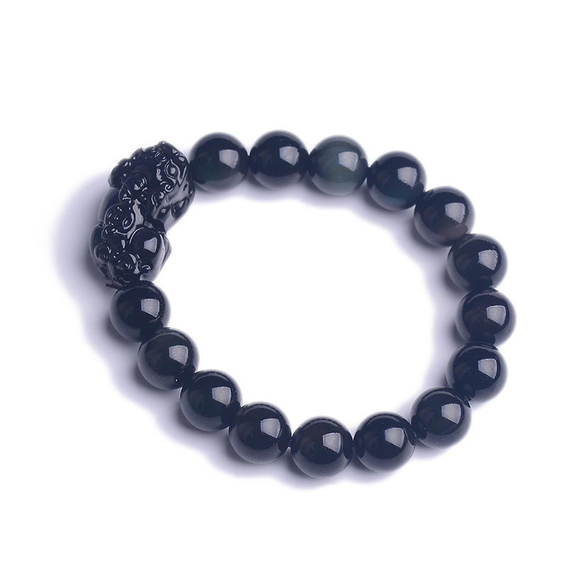 Single-Strand Obsidian Bracelet