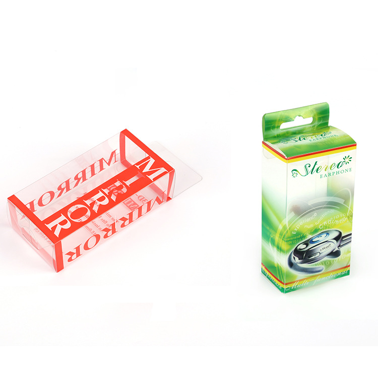 厂家批发加工柯印折盒包装pvc透明盒子pet环保塑料印刷盒印logo