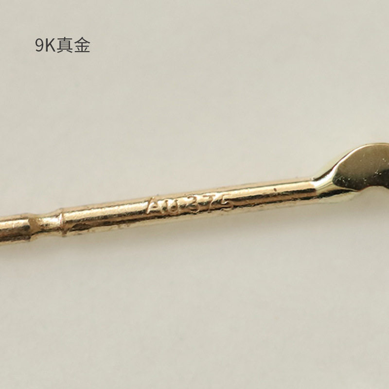 9K金 波浪花边耳钉