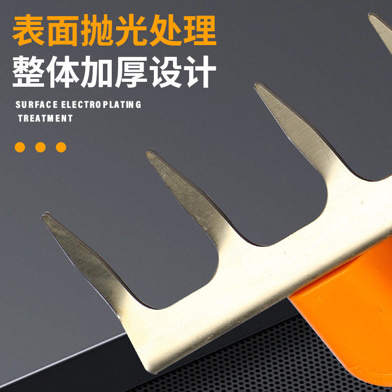 不锈钢平灰耙砂浆耙泥砂浆松灰装修多齿瓷砖贴砖工具手耙一件代发