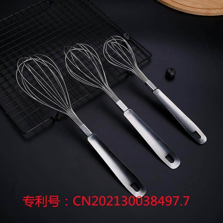 304木柄打蛋器不锈钢披萨刀蛋糕铲打蛋器厨房小工具系列花边双轮
