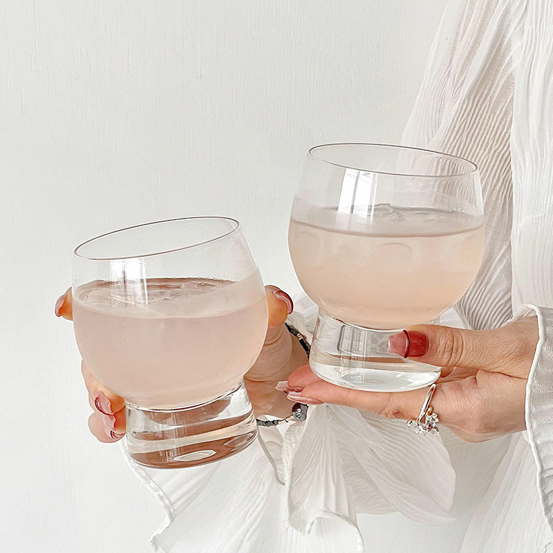 高级感透明啤酒杯女生家用创意轻奢冷饮喝水玻璃洋酒威士忌酒杯子