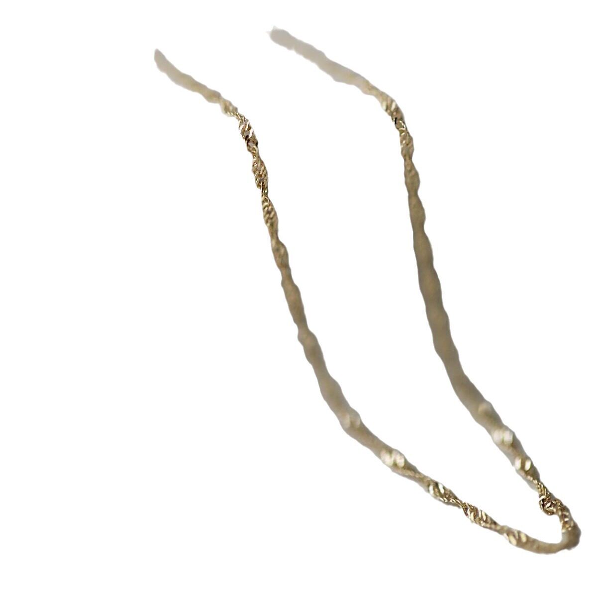 14K gold fine sparkling water wave bracelet