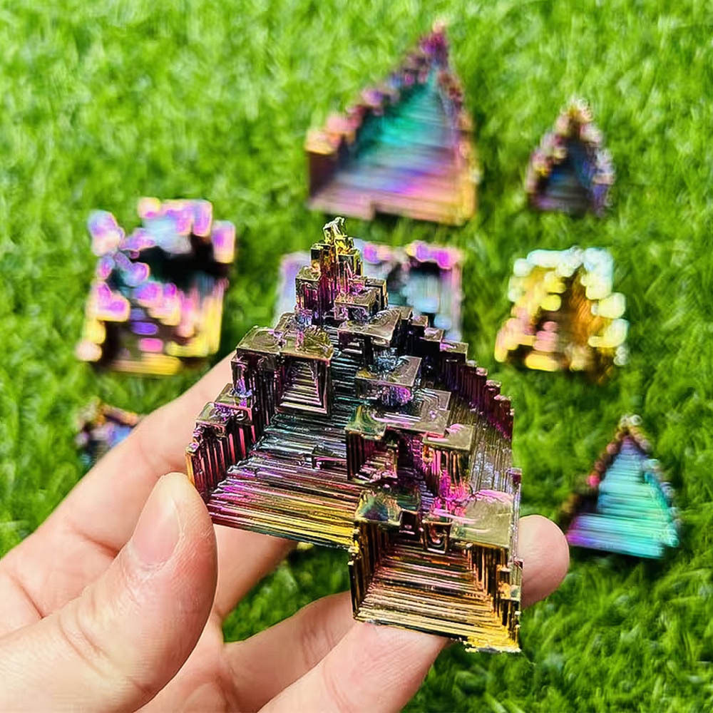 Rainbow Prism — Natural Bismuth Crystal Specimen