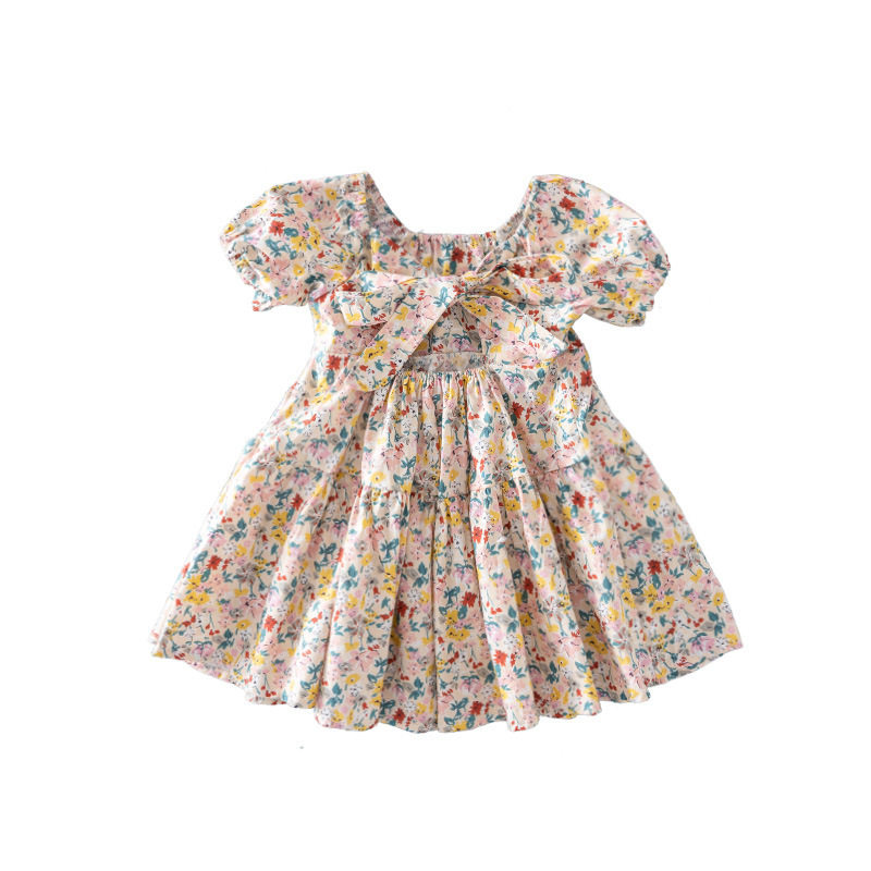 女童连衣裙2025年新款夏装洋气小女孩公主裙纯棉夏天儿童棉碎花裙