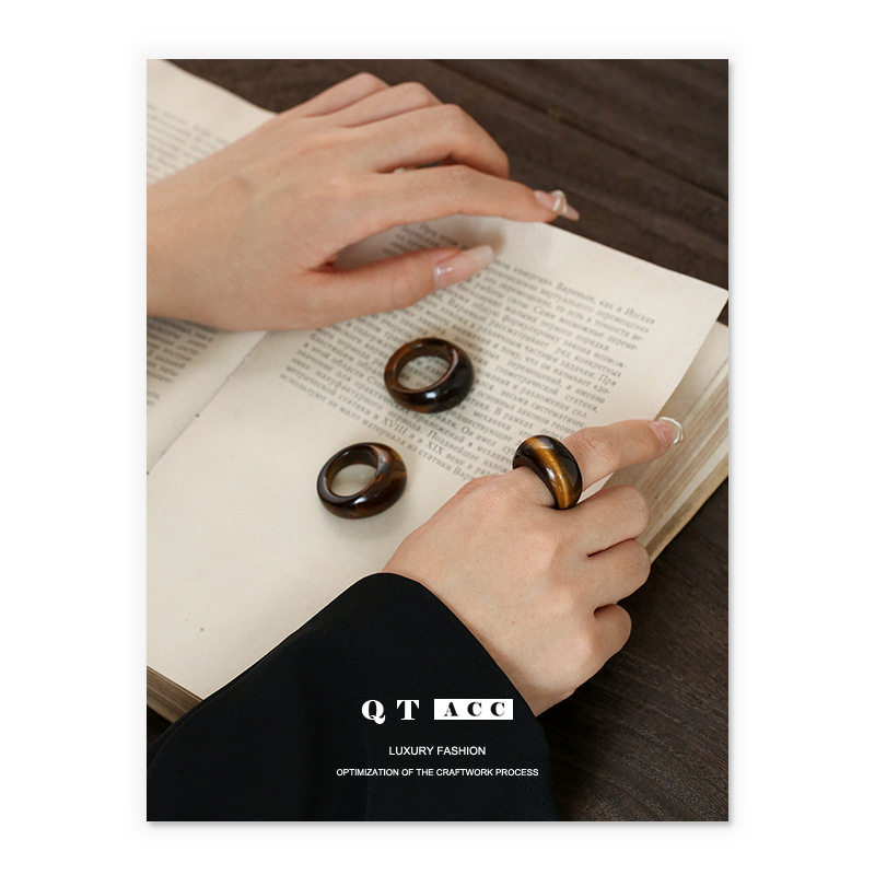 Vintage Minimalist Tiger's Eye Ring