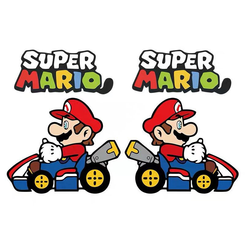 卡通马里奥贴纸超级玛丽车身贴旅行箱贴摩托车电动车车身贴批发