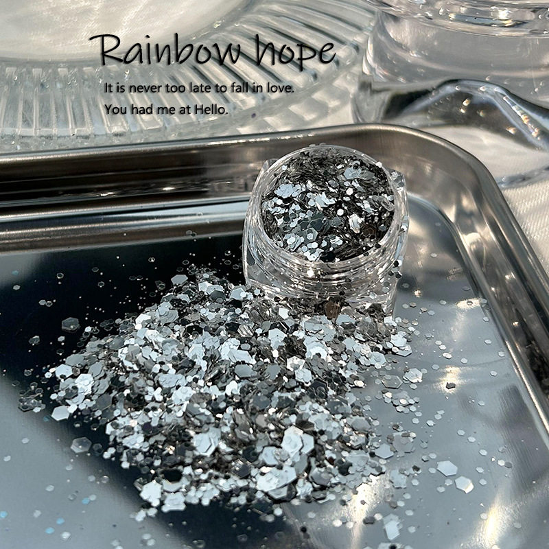 纯欲爆闪耐酸镜面美甲亮片ins风甲面填充材料DIY穿戴甲饰品配件