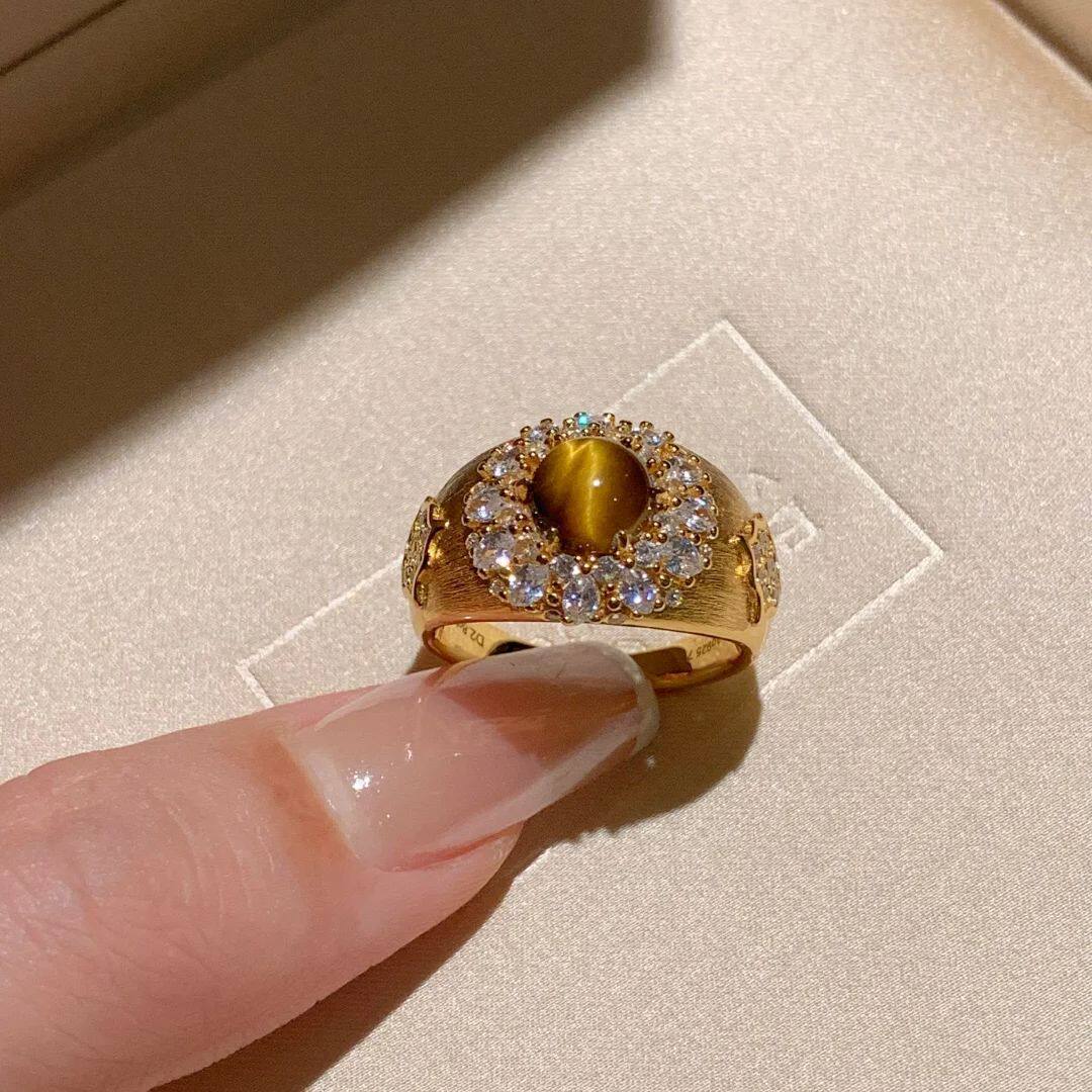 Luxury Vintage Tiger's Eye Ring
