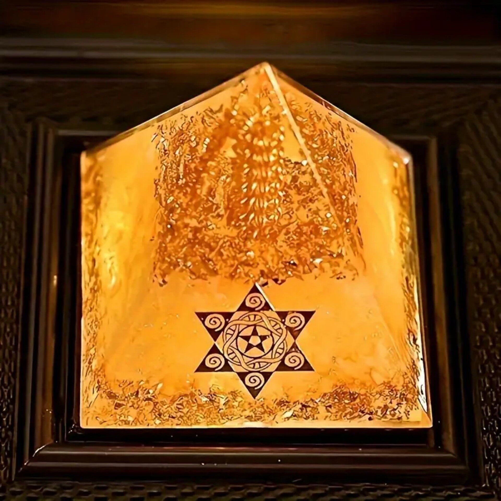 Golden Apex — Natural Citrine Pyramid Wealth Attractor