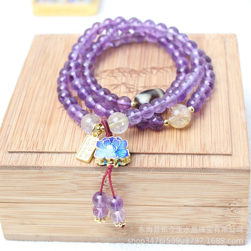 Multi-Wrap Brazilian Amethyst Bracelet
