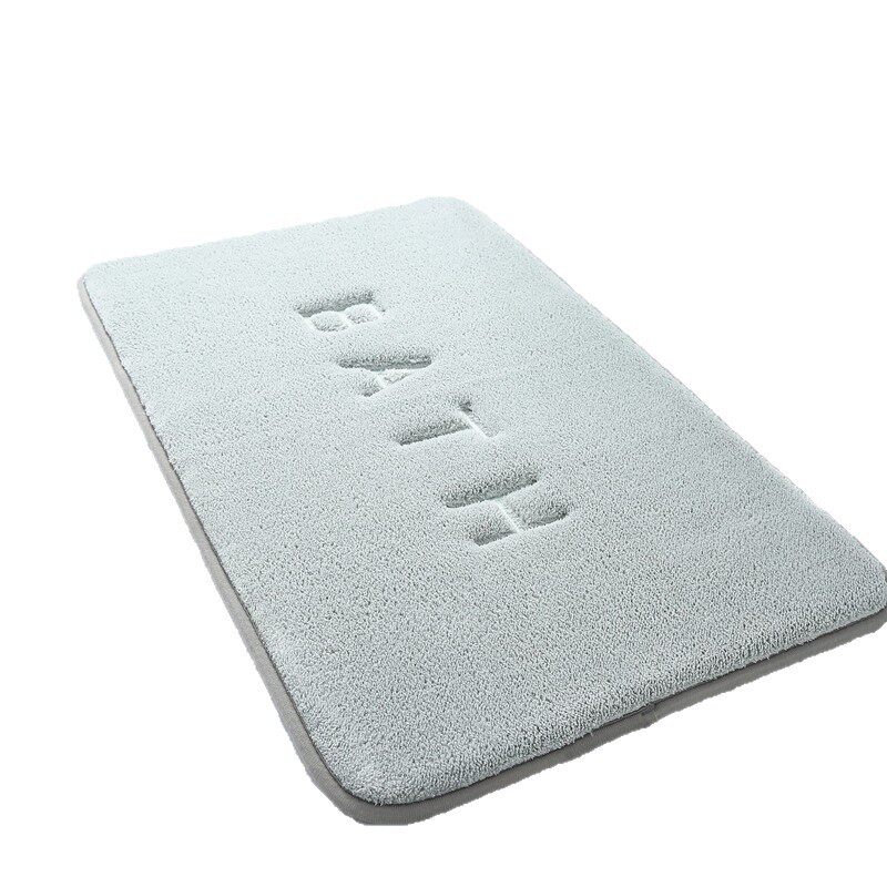 仿羊绒记忆棉地垫浴室卫生间珊瑚绒吸水地毯厨房客厅脚垫工厂代发