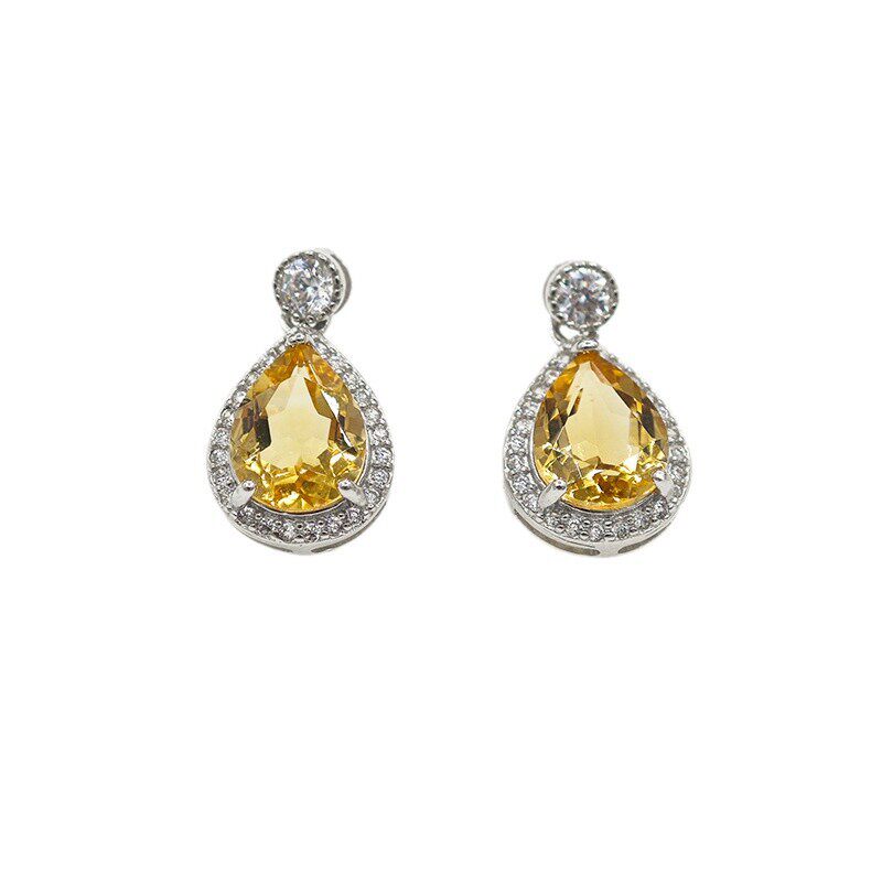 Luxury Citrine Stud Earrings