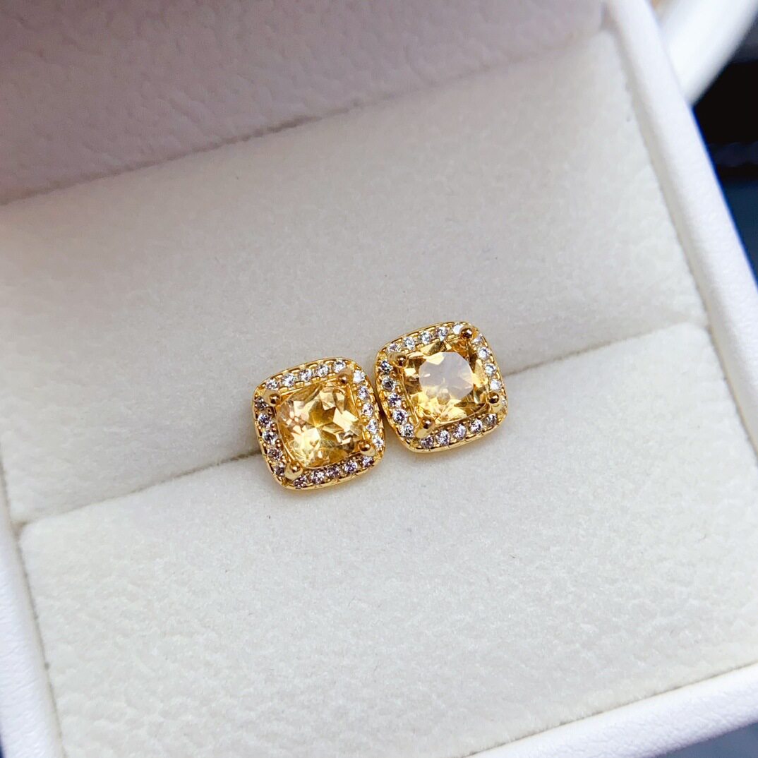 Citrine Stud Earrings