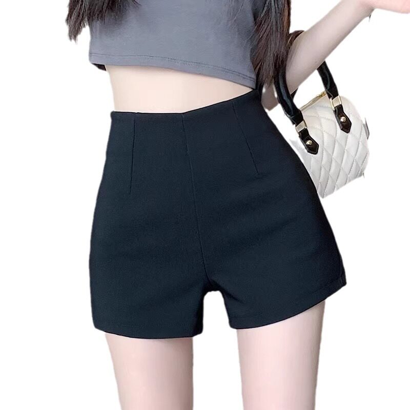 白色西装短裤女夏季薄款外穿高腰a字显瘦防走光安全辣妹打底热裤