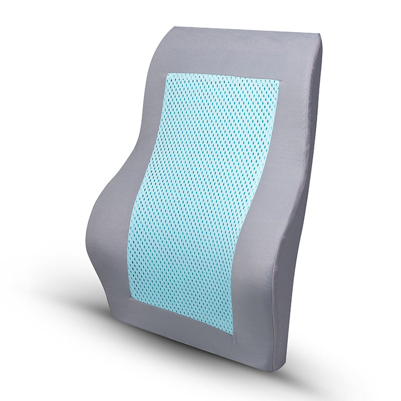 腰靠夏季凝胶腰枕记忆棉靠垫办公室居家靠枕可拆洗汽车护腰垫