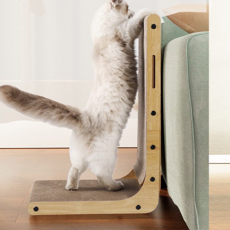 L型猫抓板立式耐磨不掉屑猫窝一体耐抓大号瓦楞纸猫爪板猫咪玩具