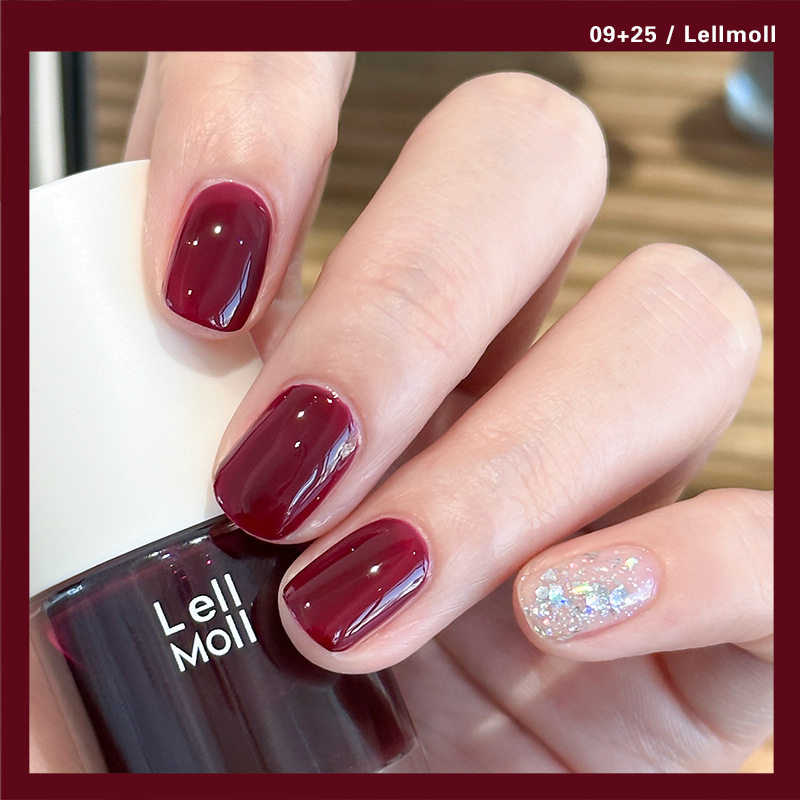Lellmoll油性不可剥指甲油女免烤快干持久2026新款裸色夏天12free