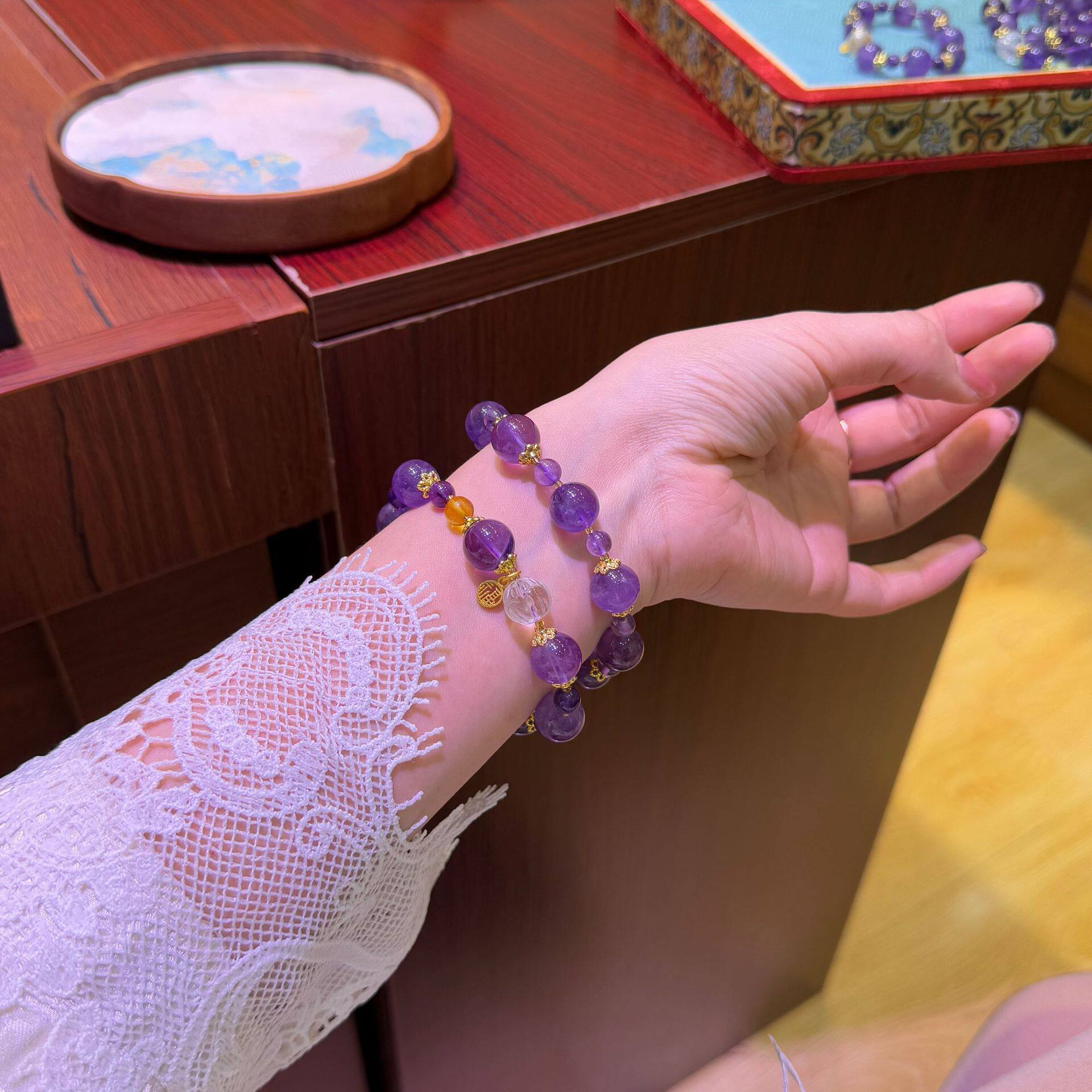 Single-Strand Amethyst Bracelet