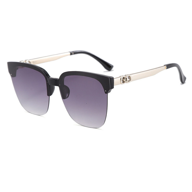 无框太阳镜女方形大框显脸小欧美时尚眼镜跨境2025新款太阳镜男士