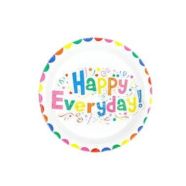 新款彩色印刷气球纸杯纸盘套装欧美生日派对一次性聚会生日餐具用