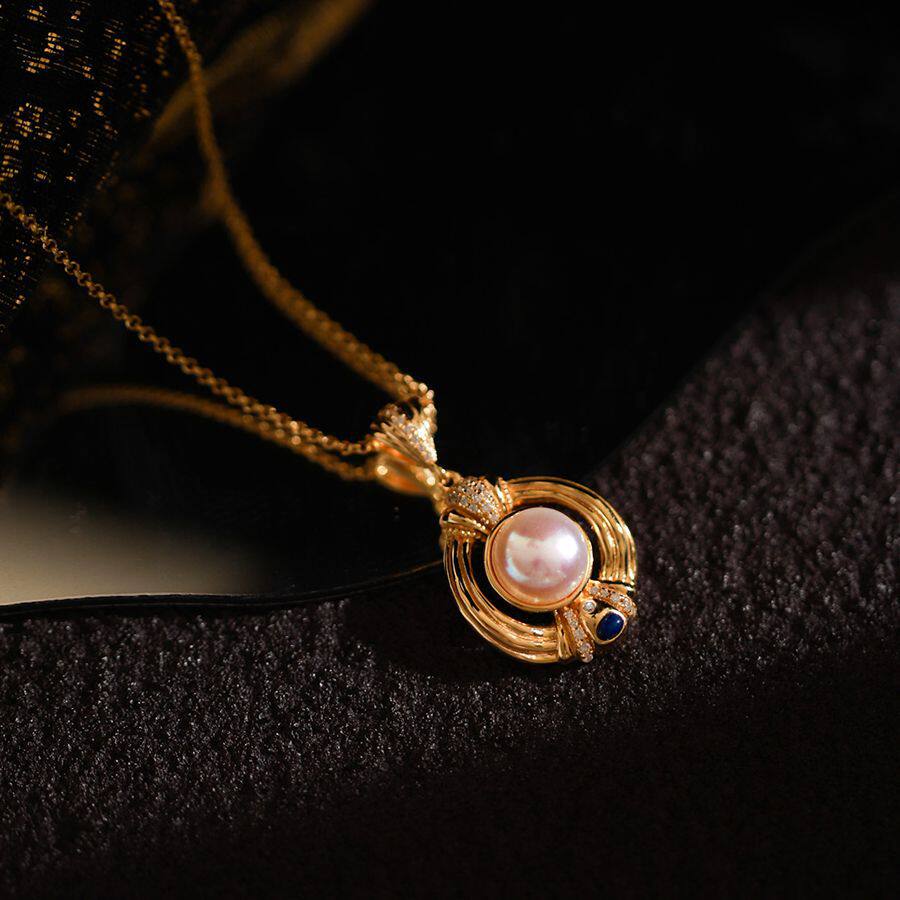 Designer Vintage Lapis Lazuli Necklace